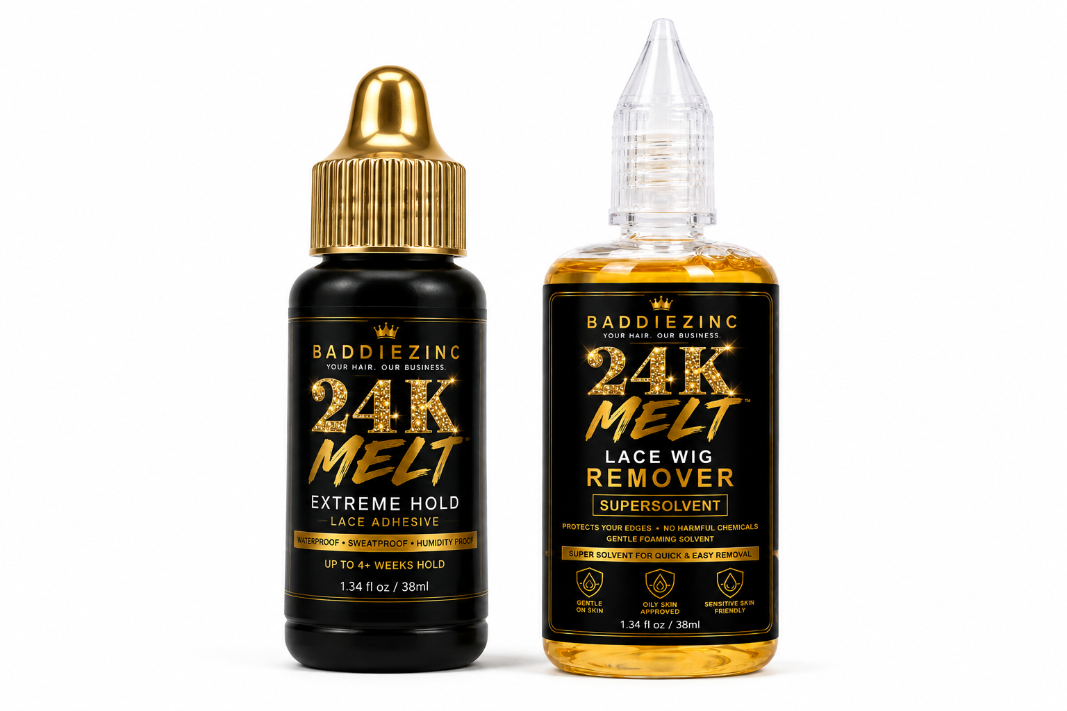 BaddiezInc 24K Melt Lace Glue and Glue Remover Kit