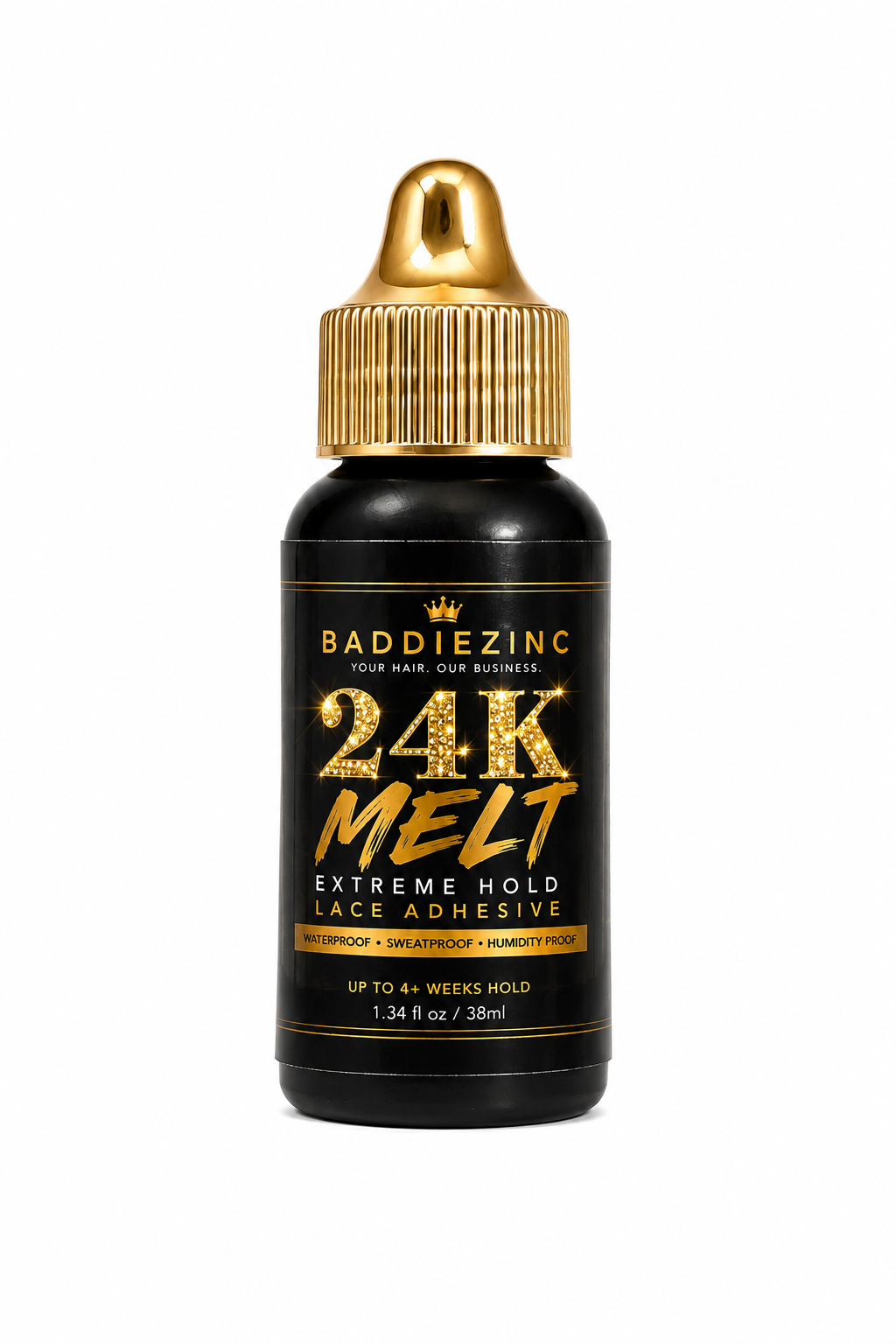 BaddiezInc 24K Melt Extreme Hold Lace Adhesive, 38 mL